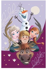 Fialová detská deka z mikroplyšu 100x150 cm Frozen Family – Jerry Fabrics