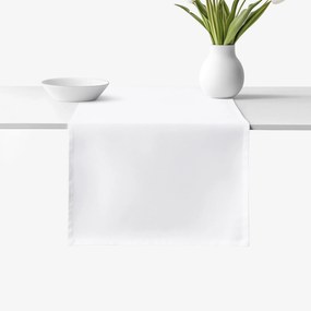 Goldea behúň na stôl 100% bavlnené plátno - biely 35x140 cm
