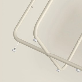 Okrúhly konferenčný stolík s textilným košom