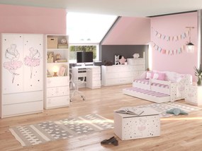 DO Detská posteľ s prístelkou Ballerina 160x80