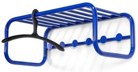 Modrý kovový nástenný vešiak s poličkou Retro – Spinder Design