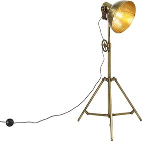 Priemyselná stojaca lampa trojnožka bronzová - Mangoes