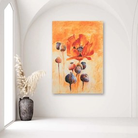 Gario Obraz na plátne Kvitnúce maky ako ručne maľované Rozmery: 80 x 120 cm
