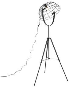 Priemyselná trojnohá stojaca lampa čierna 50 cm nastaviteľná - Hanze