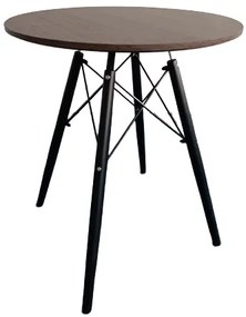 Jedálensky stôl kávový 60cm drevo tmavé/čierne