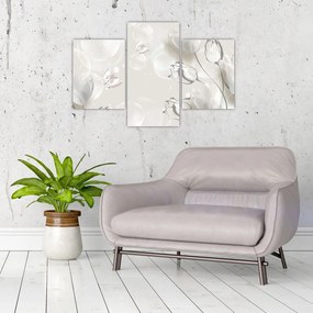 Obraz - Tulipány medzi bublinami (90x60 cm)