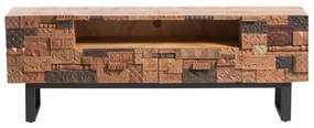 furniture-nabytek.cz - Masívny TV stolík Grónsko z mangového dreva, lakovaný, hnedý – 180×45×65 cm