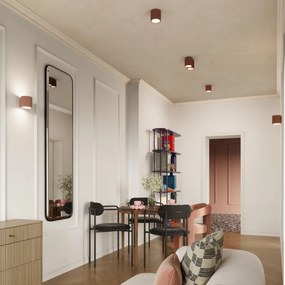 Nástenné svietidlo Aura, 1x hnedé hliníkové tienidlo