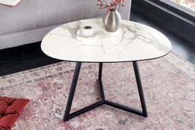 Dizajnový keramický konferenčný stolík Marvelous biely 70cm