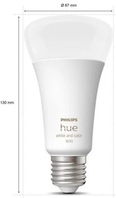 LED Stmievateľná žiarovka Philips Hue WACA A67 E27/13,5W/230V 2000-6500K