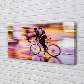Obraz canvas Bike svetla muža 125x50 cm