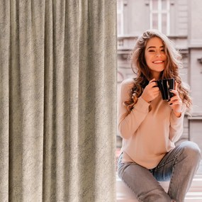 ZATEMŇOVACÍ ZÁVES NA PÁSKE RIVA 140X270 CM TMAVOBÉŽOVÁ