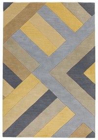 Sivo-žltý koberec Asiatic Carpets Big Zig, 120 x 170 cm