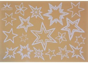 DECOLED Dekoratívna nálepka na okno A4 hviezdičky