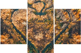 Obraz - Rieka v tvare srdca (90x60 cm)