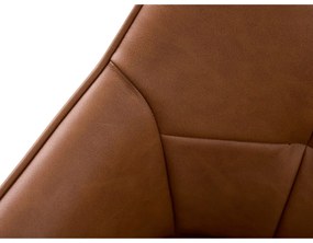 Hnedé čalúnené jedálenské kreslá v súprave s podrúčkami 2 ks Nolan Square – Unique Furniture