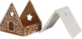 Porcelánový svietnik perníková chalúpka Gingerbread House - 8*7*7 cm