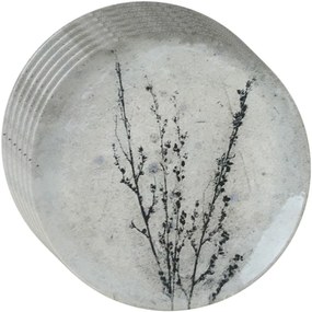 Sada 6 keramických dezertných tanierov StoneBloom, 20 cm