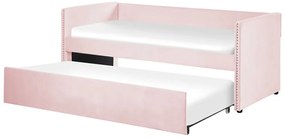 Jednolôžková posteľ 200 x 90 cm Tish (ružová) (s roštom). Vlastná spoľahlivá doprava až k Vám domov. 1076236