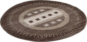 TA Koberec K189A TMAVO BÉŽOVÉ SARI KOLESO 3UX Rozmer: 100x100 cm