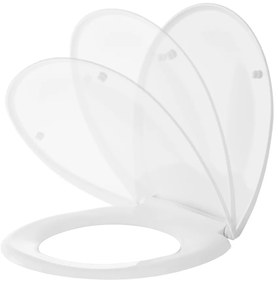 Erga Creta D2, toaletné WC sedátko 435x370mm z polypropylénu s pomalým zatváraním, biela, ERG-GAM-D2