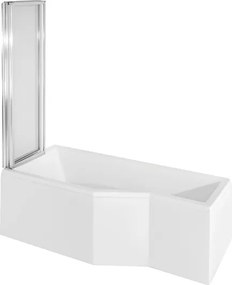 Besco Akrylátová atypická vaňa s vaňovou zástenou INTEGRA VK 2 150x75 (170x75) BESCO-Rozmery: 170x75, BESCO-Farba: Biela, BESCO-Orientácia: Pravá
