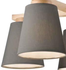 Prisadený luster ELLIE 5xE27/60W/230V šedá