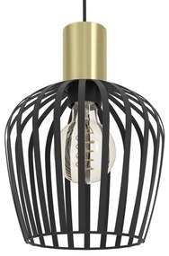 Eglo 901036 - Luster na lanku EMPOLI 1xE27/40W/230V čierna/zlatá