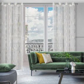 ZÁCLONA NA KRÚŽKOCH CAPRI 140X250 CM VZOROVANÁ