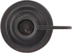 Čierny antik kovový svietnik na úzku sviečku Ariana black - 9*11*15 cm