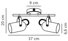 Nordlux - Bodové svietidlo LOTUS 2xE14/40W/230V