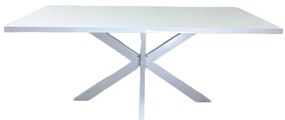 Jedálenský stôl DIAMOND biely lesk / biela