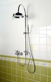 Reitano Rubinetteria Reitano Rubinetteria, VANITY Sprchový stĺp s pripojením vody na batériu, retro, chróm, SET061