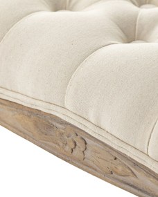 Lavička Isacco cream 114 x 38 x 48 cm:
