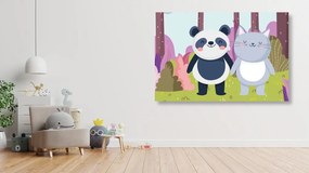Obraz zvieratká v lese - 60x40