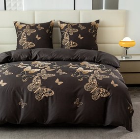 Obliečky z mikrovlákna AURELIS tmavohnedé Rozmer obliečky: 2 ks 70 x 80 cm | 160 x 200 cm