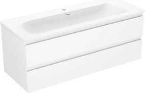 Mexen Orio, kúpeľňová skrinka 120 cm s umývadlom Vela, 2 zásuvky, biela matná, 91A10-12047-2-BFF01-W23M01