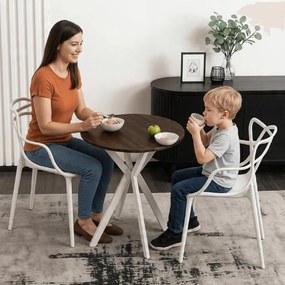 PROXIMA.store - Jedálenský stôl LAUREN FARBA: biela, FARBA NÔH: orech