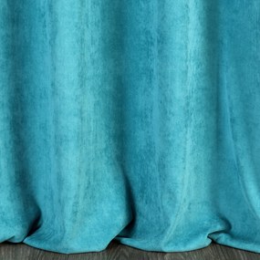 ZATEMŇOVACÍ ZÁVES NA KRÚŽKOCH JULIE 140X250 CM TYRKYSOVÁ