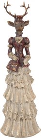 Vianočné dekorácie Jeleň dáma Deer Vintage - 13*11*41 cm