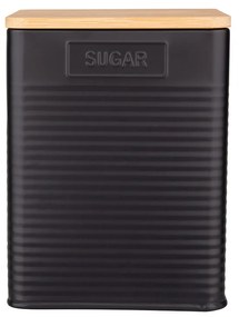 Altom Plechová dóza Sugar, čierna