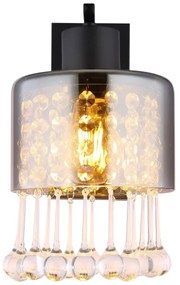 Globo 15884W - Nástenná lampa HENDRY 1xE27/60W/230V čierna