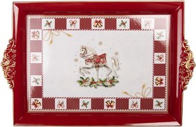 Vianočný servírovací podnos vianočný koník - 41*26*3 cm
