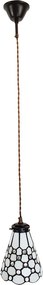 Závesná Tiffany lampa kamienky TransparentEye - Ø 15*115 cm E14/max 1*25W