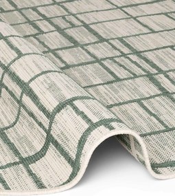 Ted Baker, Kusový koberec Ted Baker Haringey 106389 Green White kruh, 200x200, zelená, chodba / predsieň