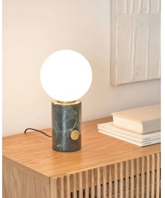 Zelená stolová lampa so skleneným tienidlom (výška 29 cm) Lonela - Kave Home
