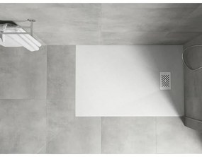 Mexen Hugo, obdĺžniková sprchová vanička SMC 100 x 80 cm, biela, biela krytka, 42108010-W