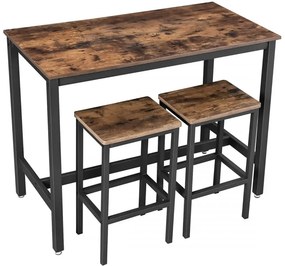 Rustikálny set - stôl s 2 stoličkami