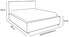 Čalúnená posteľ TORNET + úložný priestor + rošt - madryt 1100 / 160x200