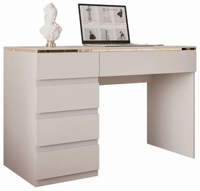 PISACÍ STÔL NESSIE KAŠMÍR + ZLATÝ 120 cm